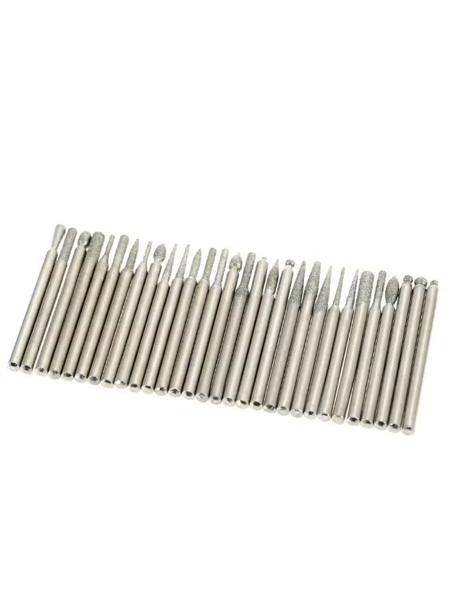 30 قطعة الماس المطلي بالكهرباء طحن رأس مجموعة 3mm - Image 1